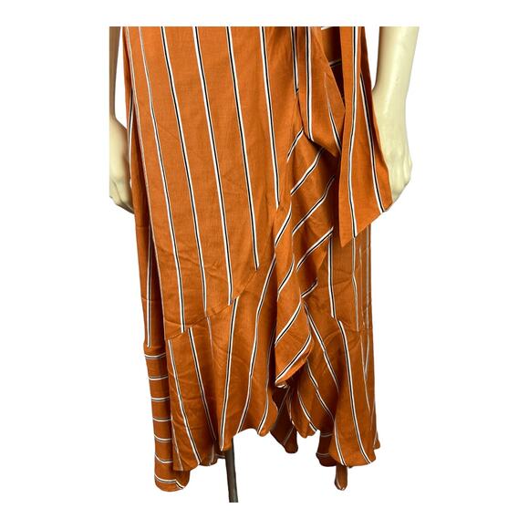 Leith Striped Wrap Skirt sz XS Rayon - Picture 3 of 9